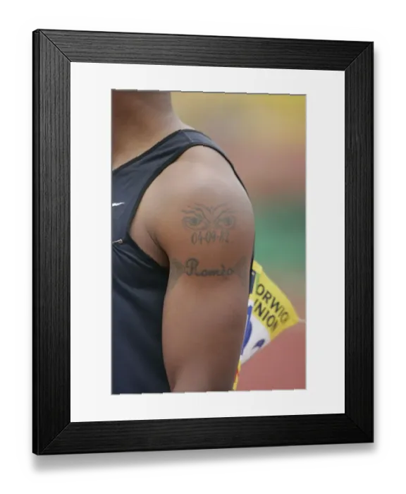Framed Print : Mark Lewis-Francis With Tattoo Framed Print : Mark Lewis-Francis With Tattoo