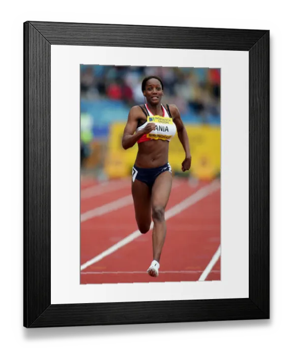 Framed Print : Emma Ania 100 Metres Norwich Union International Alexander Stadium