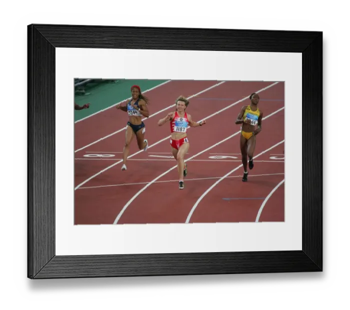 Framed Print : Yuliya Nesterenko Wins 100m Final Framed Print : Yuliya Nesterenko Wins 100m Final