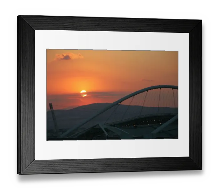 Framed Print : Olympic Stadium With Sunset Framed Print : Olympic Stadium With Sunset