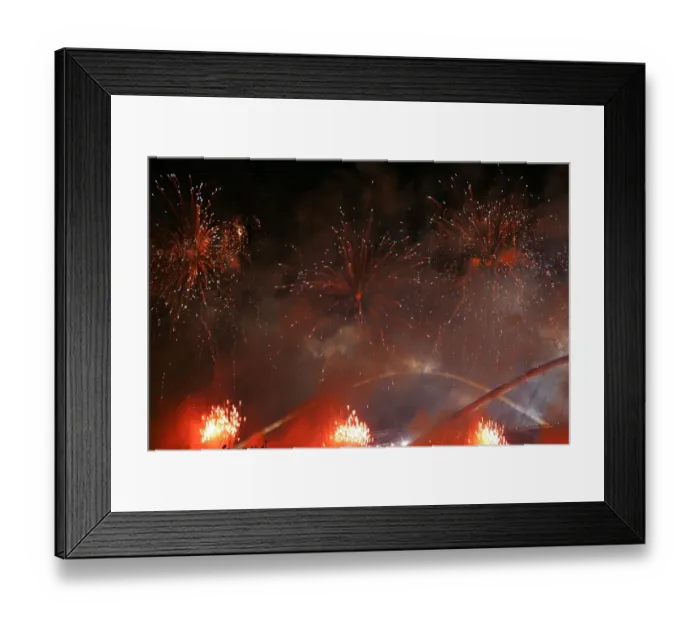 Framed Print : Olympic Stadium With Fireworks Framed Print : Olympic Stadium With Fireworks
