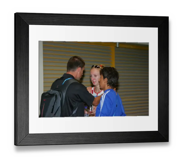 Framed Print : Paula Radcliffe & Gary Lough Framed Print : Paula Radcliffe & Gary Lough