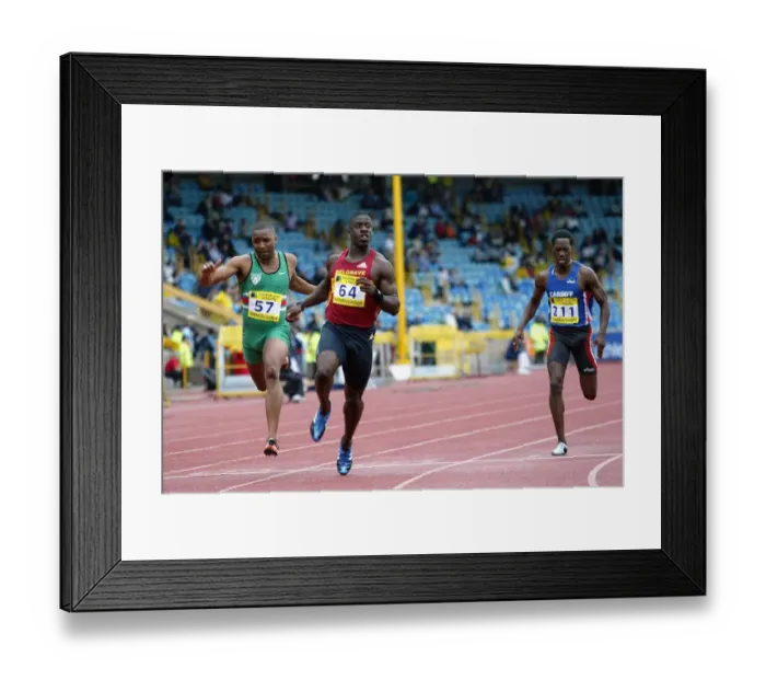 Framed Print : Dwain Chambers & Darren Campbell