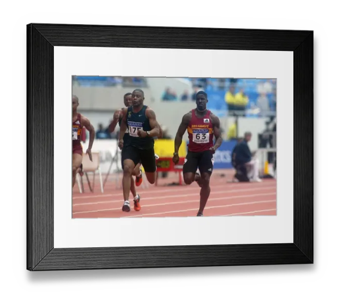 Framed Print : Dwain Chambers & Lewis-Francis Framed Print : Dwain Chambers & Lewis-Francis