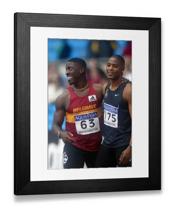 Framed Print : Dwain Chambers & Lewis-Francis Framed Print : Dwain Chambers & Lewis-Francis