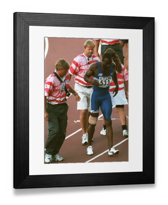 Framed Print : Linford Christie & Physios Framed Print : Linford Christie & Physios