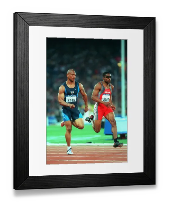 Framed Print : Maurice Greene & Ato Boldon