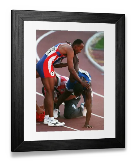 Framed Print : Linford Christie & Fredericks