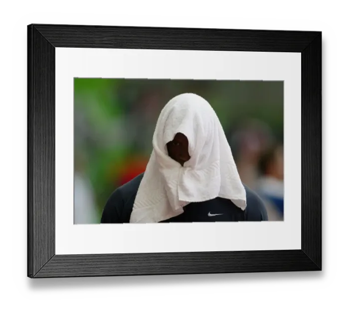 Framed Print : Athlete With Towel