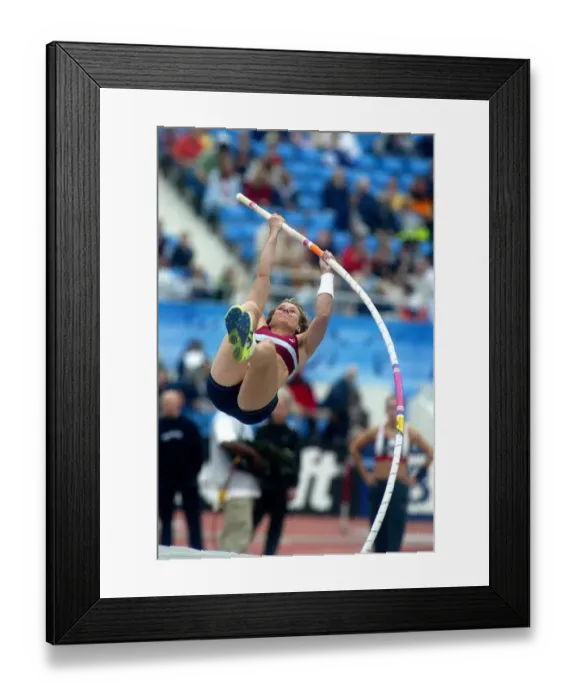 Framed Print : Irie Hill Pole Vault Commonwealth Trials City Of Manchester Stadium Framed Print : Irie Hill Pole Vault Commonwealth Trials City Of Manchester Stadium