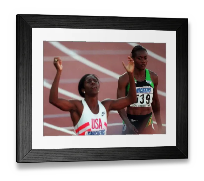 Framed Print : Gwen Torrence & Marline Ottey
