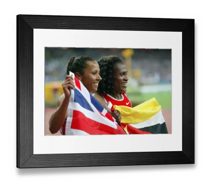 Framed Print : Maria Mutola & Kelly Holmes Framed Print : Maria Mutola & Kelly Holmes
