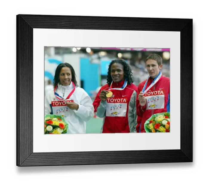 Framed Print : Kelly Holmes, Maria Mutola & Natalya Khrushchelyova Framed Print : Kelly Holmes, Maria Mutola & Natalya Khrushchelyova