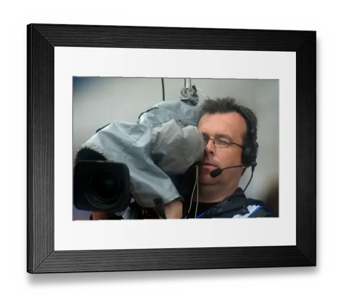 Framed Print : Tv Cameraman
