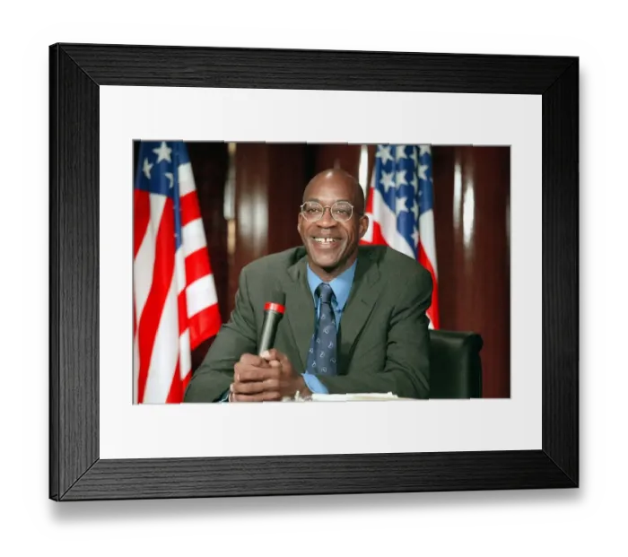 Framed Print : Ed Moses Press Conference World Athletics Championships Paris, France 30 August 2003 Date Framed Print : Ed Moses Press Conference World Athletics Championships Paris, France 30 August 2003 Date