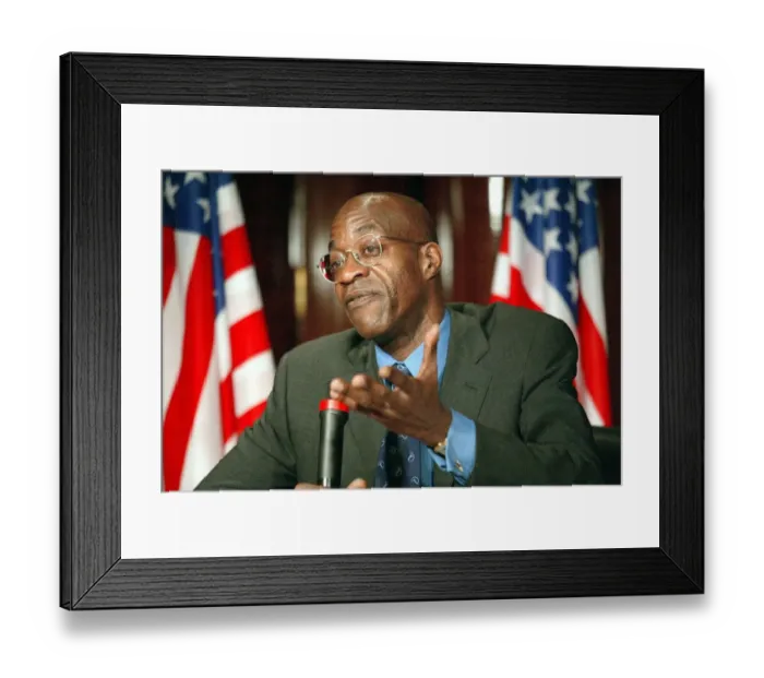Framed Print : Ed Moses Press Conference World Athletics Championships Paris, France 30 August 2003 Date Framed Print : Ed Moses Press Conference World Athletics Championships Paris, France 30 August 2003 Date