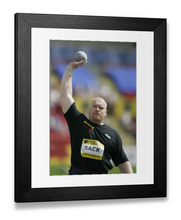 Framed Print : Rene Sack Shot Put Norwich Union British Grand Pr Gateshead International Stadium Framed Print : Rene Sack Shot Put Norwich Union British Grand Pr Gateshead International Stadium