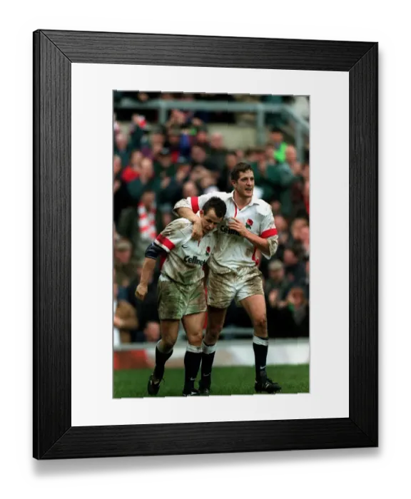 Framed Print : Austin Healey & Will Greenwood Framed Print : Austin Healey & Will Greenwood