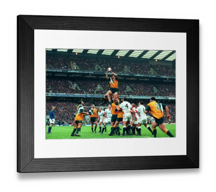 Framed Print : John Eales Catches The Ball