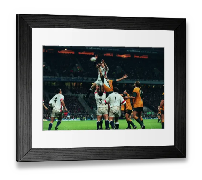 Framed Print : Dallaglio & Eales In Line-Out
