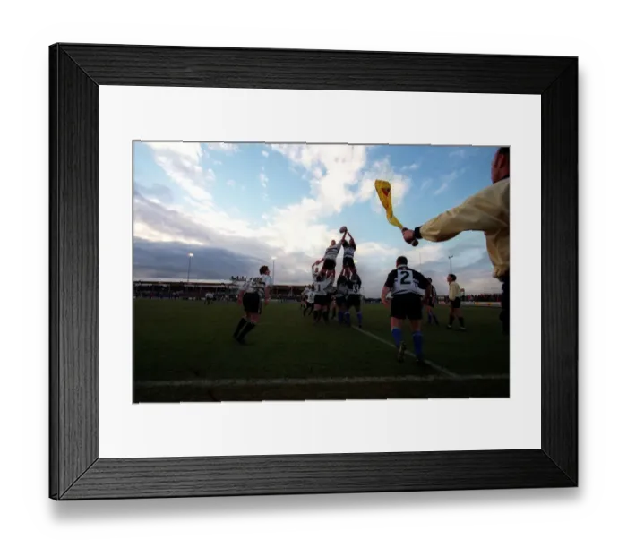 Framed Print : Newcastle Falcons Line-Out Framed Print : Newcastle Falcons Line-Out