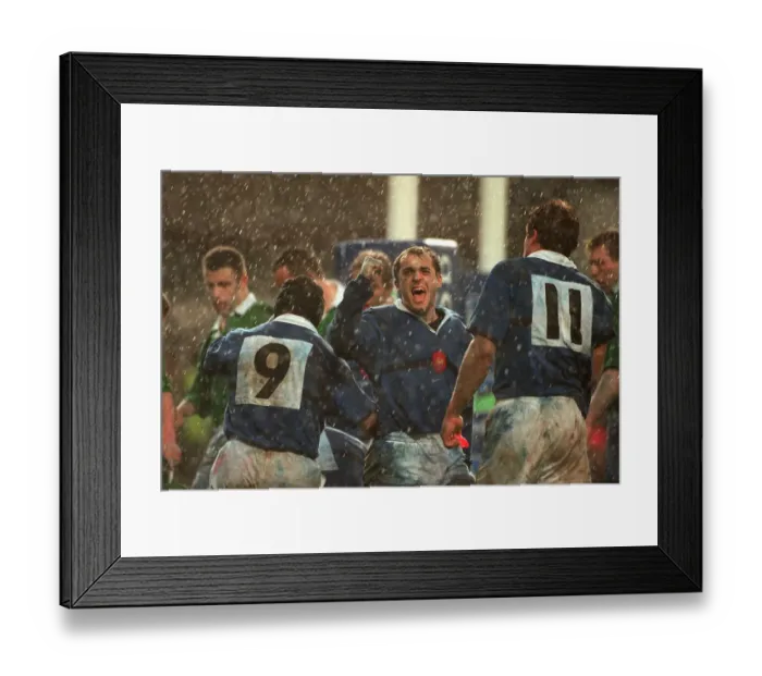 Framed Print : Castaignede Celebrates Try Framed Print : Castaignede Celebrates Try