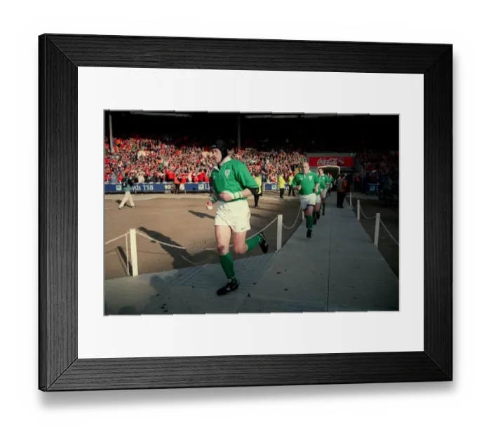 Framed Print : Paddy Johns Leads Out Ireland Framed Print : Paddy Johns Leads Out Ireland