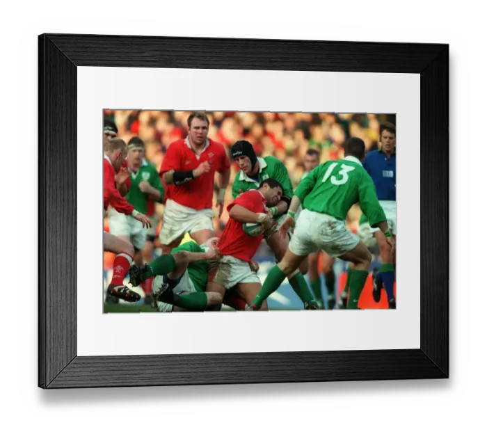Framed Print : Colin Charvis Tackled Framed Print : Colin Charvis Tackled