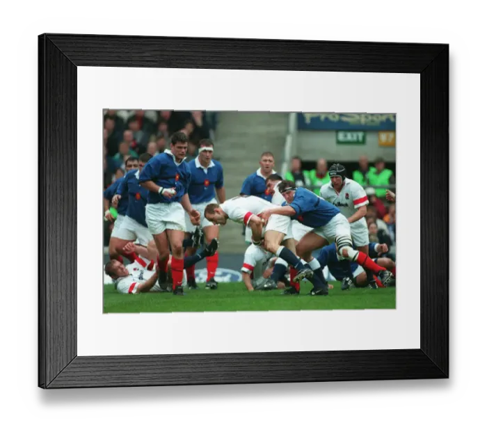 Framed Print : Lawrence Dallaglio & Castel Framed Print : Lawrence Dallaglio & Castel