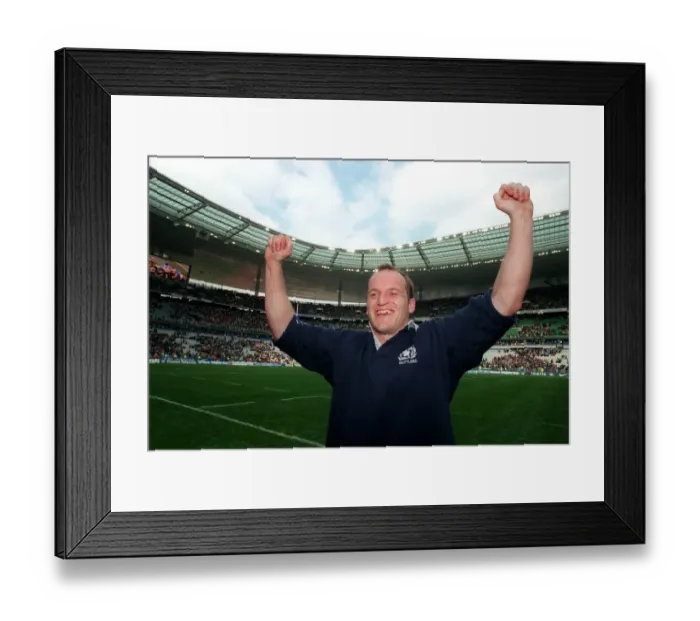 Framed Print : Gregor Townsend Celebrates Framed Print : Gregor Townsend Celebrates
