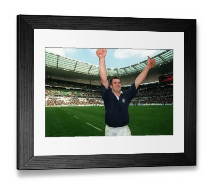 Framed Print : Kenny Logan Celebrates Win Framed Print : Kenny Logan Celebrates Win