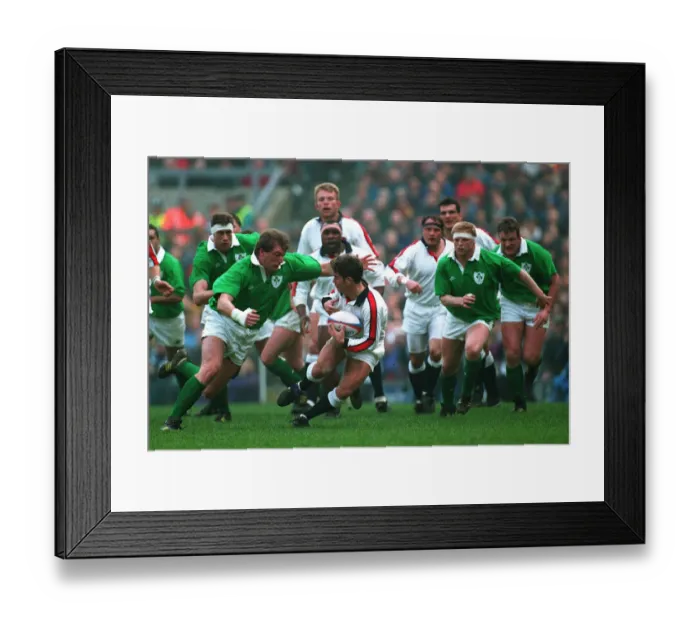 Framed Print : Action England V Ireland Rugby Union 21 February 1994 Date: 21 February 1994 Framed Print : Action England V Ireland Rugby Union 21 February 1994 Date: 21 February 1994