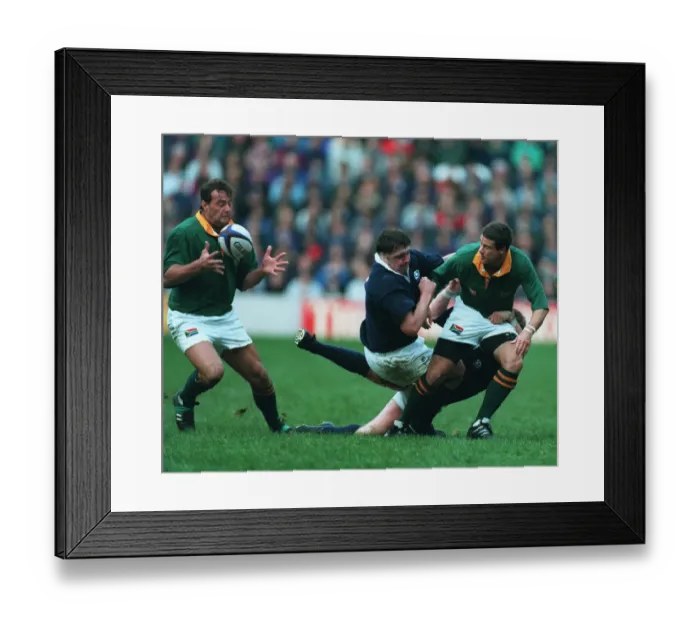 Framed Print : Le Roux Clears Ball To