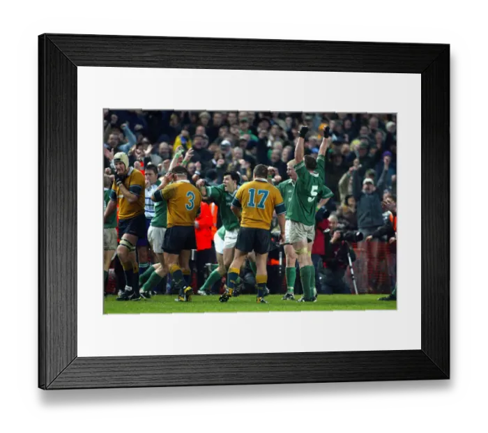 Framed Print : Ireland Celebrate Victory Framed Print : Ireland Celebrate Victory
