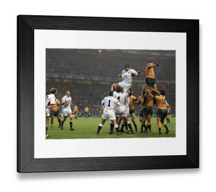 Framed Print : Ben Kay Takes Line Out Framed Print : Ben Kay Takes Line Out