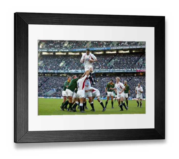 Framed Print : Martin Johnson Collects Ball Framed Print : Martin Johnson Collects Ball