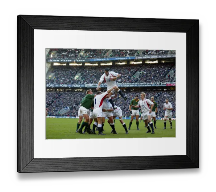 Framed Print : Martin Johnson Wins Line-Out Framed Print : Martin Johnson Wins Line-Out