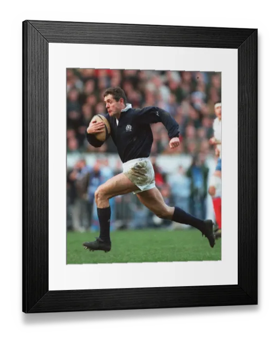 Framed Print : Gavin Hastings Speeds Forward Framed Print : Gavin Hastings Speeds Forward