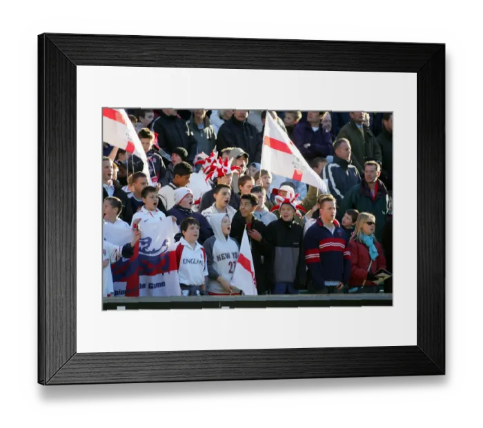 Framed Print : Young England Fans With Flags Framed Print : Young England Fans With Flags