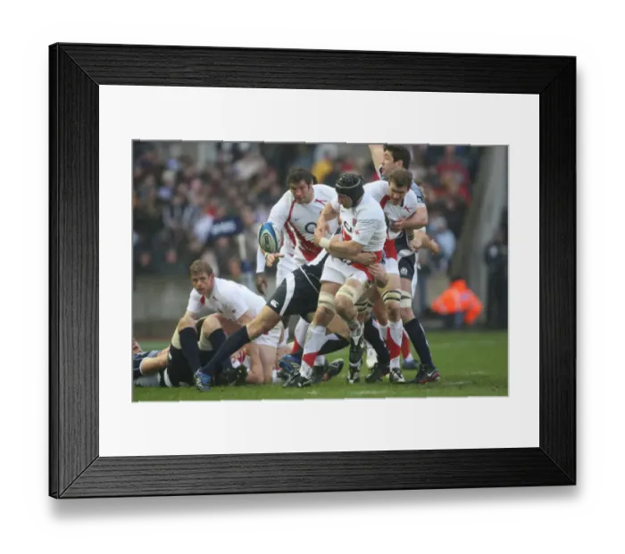 Framed Print : Steve Borthwick Spills The Ball Framed Print : Steve Borthwick Spills The Ball