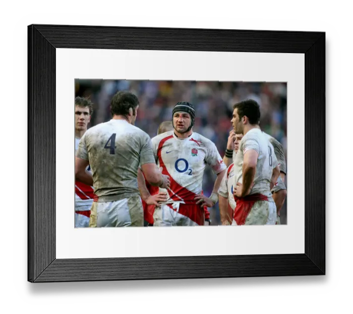 Framed Print : Steve Borthwick & Team Framed Print : Steve Borthwick & Team