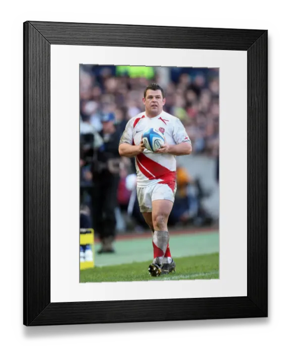 Framed Print : Lee Mears England and Bath Rugby Union Scotland V England Murrayfield