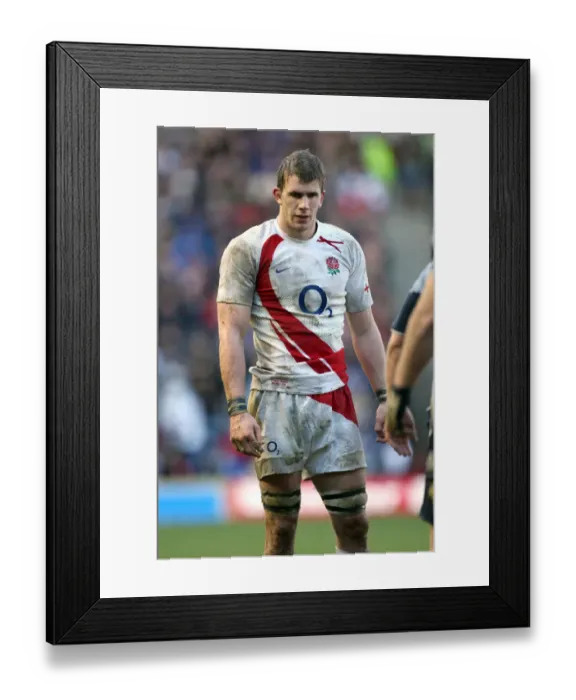 Framed Print : Tom Croft England and Leicester Tigers Rugby Union Scotland V England Murrayfield