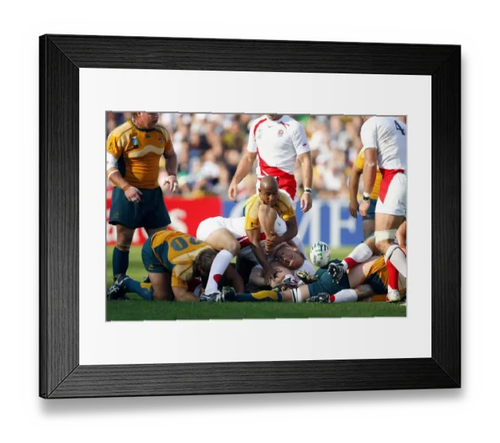 Framed Print : Lawrence Dallaglio & George Gregan Framed Print : Lawrence Dallaglio & George Gregan