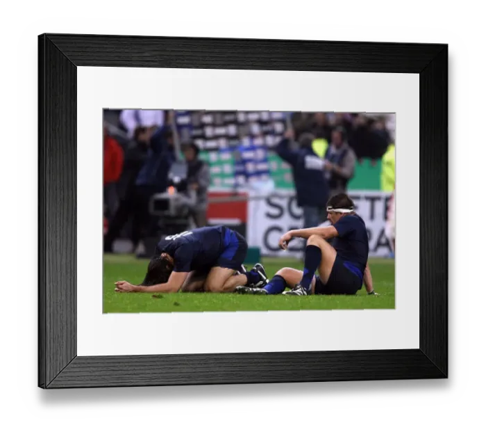 Framed Print : Chabal & Milloud After Defeat Framed Print : Chabal & Milloud After Defeat