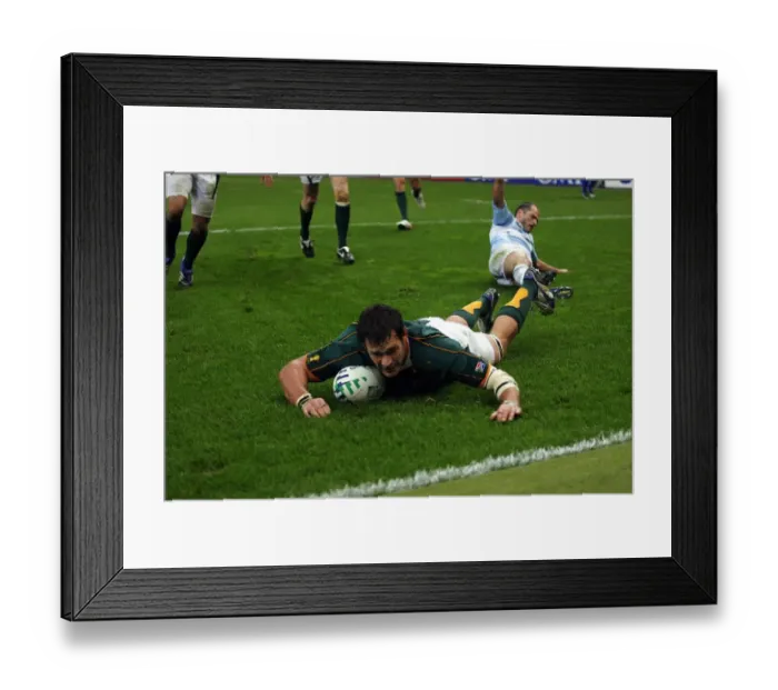 Framed Print : Danie Rossouw Scores S. A 3rd Try Framed Print : Danie Rossouw Scores S. A 3rd Try