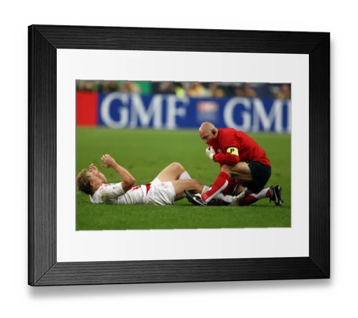 Framed Print : Josh Lewsey Injury
