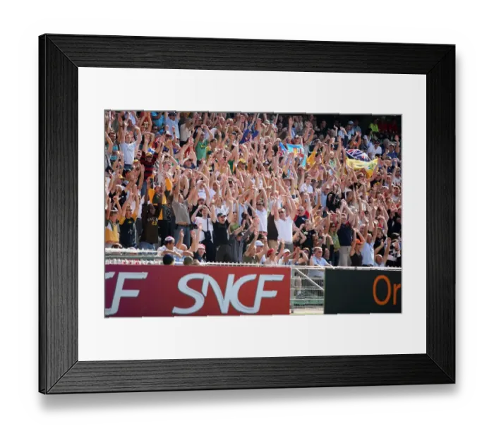 Framed Print : Rugby Fans Doing Mexican Wave