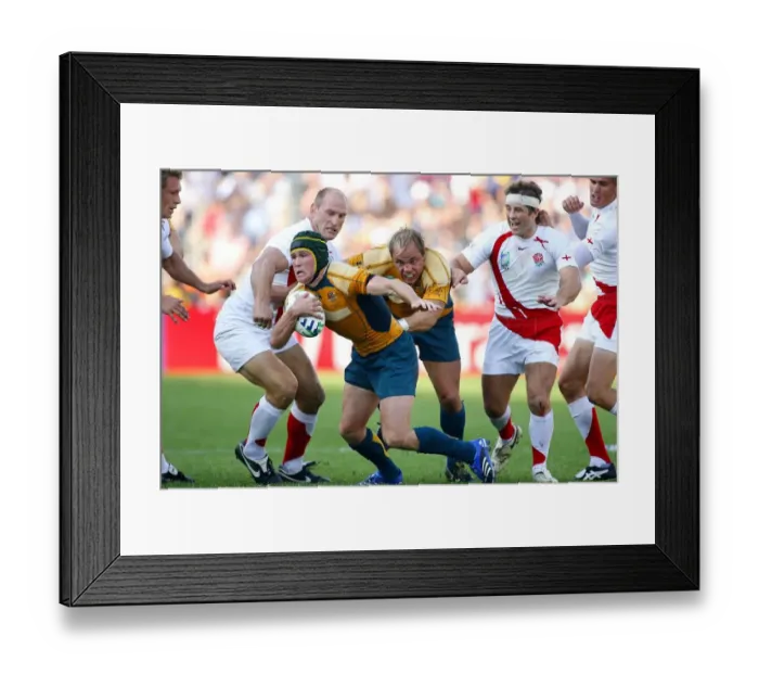 Framed Print : Matt Giteau & Lawrence Dallaglio Framed Print : Matt Giteau & Lawrence Dallaglio