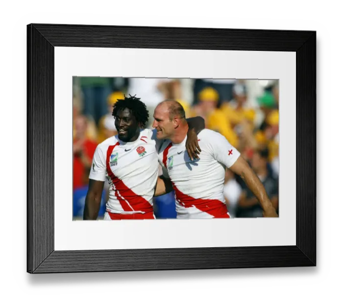 Framed Print : Paul Sackey & Lawrence Dallaglio Framed Print : Paul Sackey & Lawrence Dallaglio